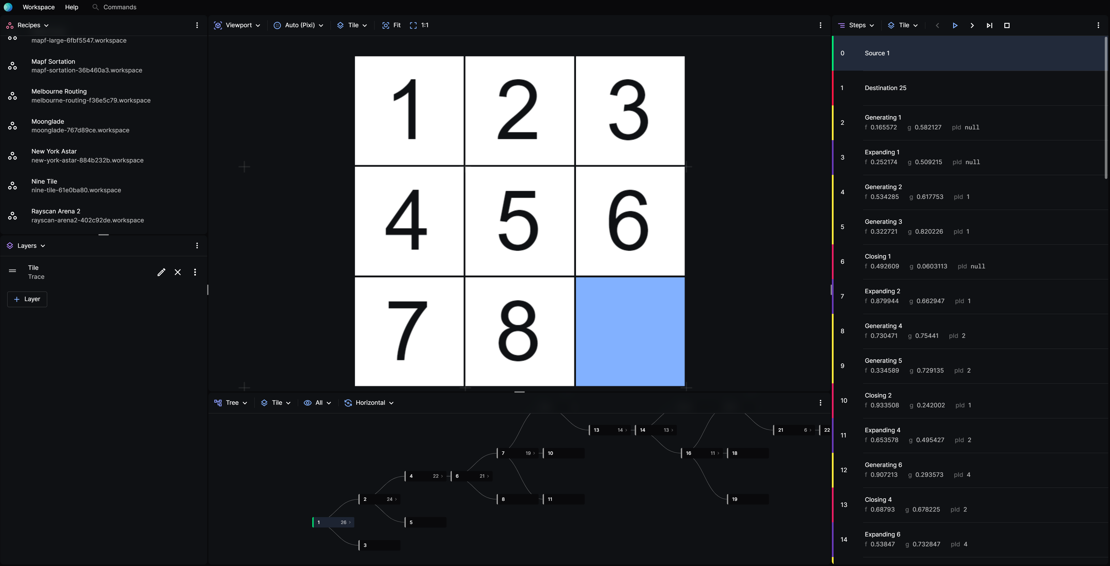 Nine Tile and Decision Tree Example